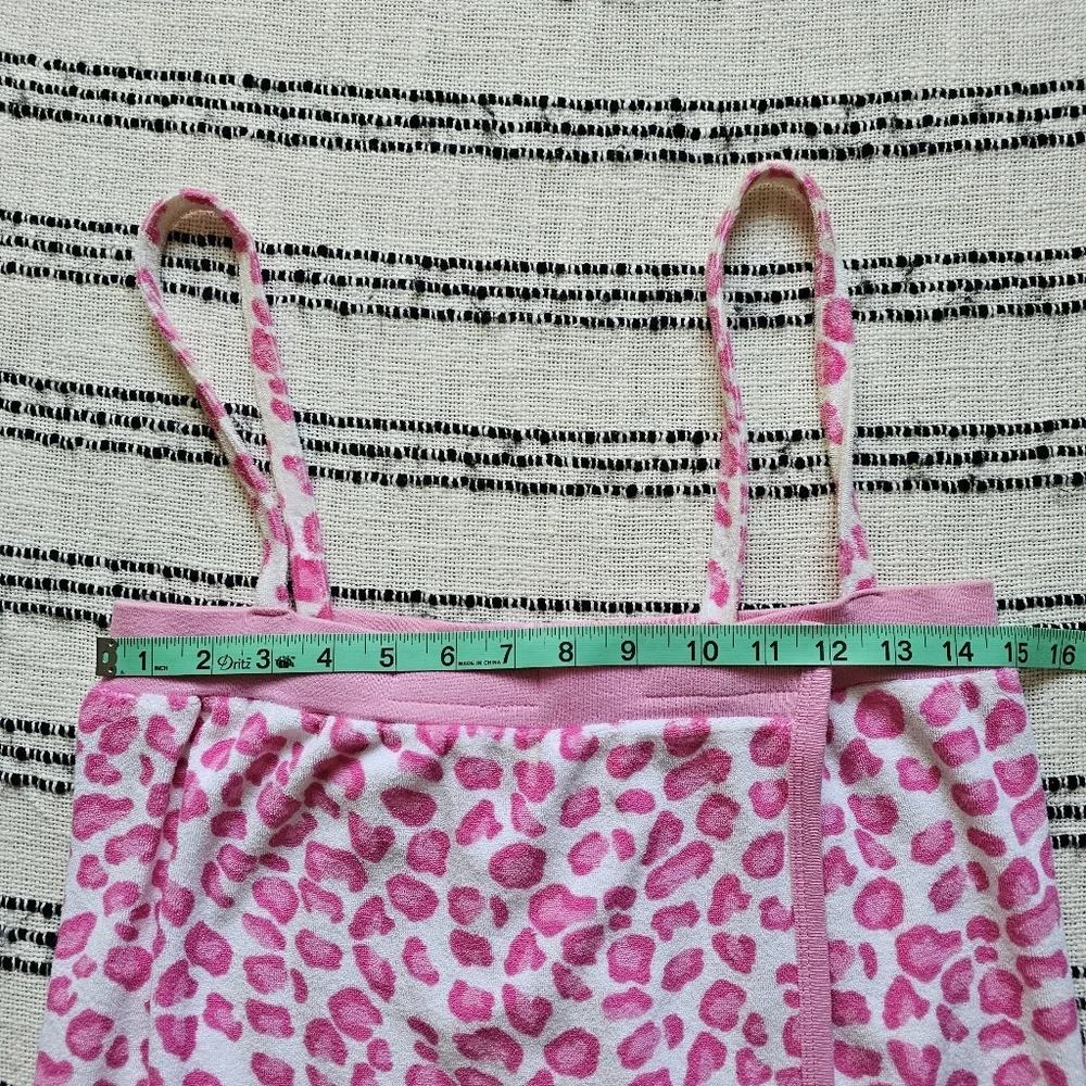 OP Pink and White Leopard Print Terry Bath Towel Wrap - Picture 8 of 11